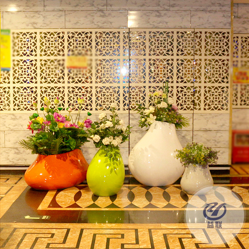 玻璃鋼花盆長方形組合戶外花箱花槽定制商場酒店庭院花池大種植箱