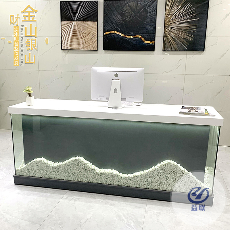 時(shí)尚大氣前臺(tái)接待臺(tái)玻璃鋼酒店前臺(tái)美容院吧臺(tái)售樓處沙盤(pán)千尋定制